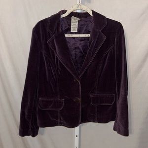 White Stag Purple Velvet Blazer Small